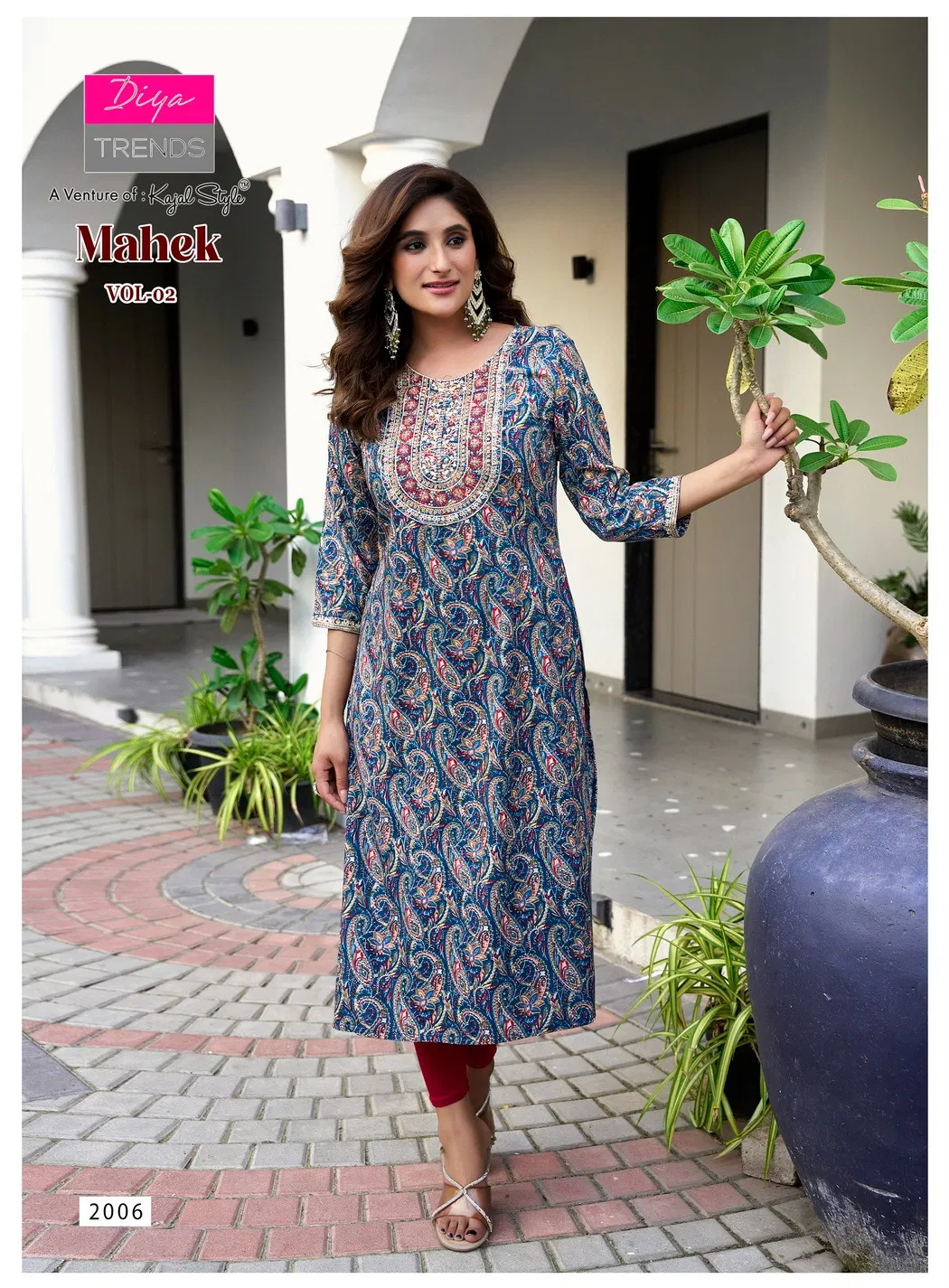 Mahek Vol 2 By Diya Trends Rayon Printed Kurti Wholesale Market In Surat
